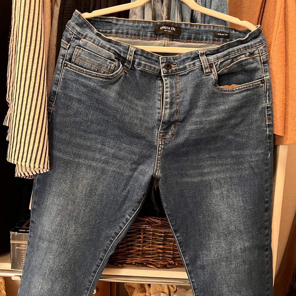 Kenneth Cole Men's Straight Jeans - Blue